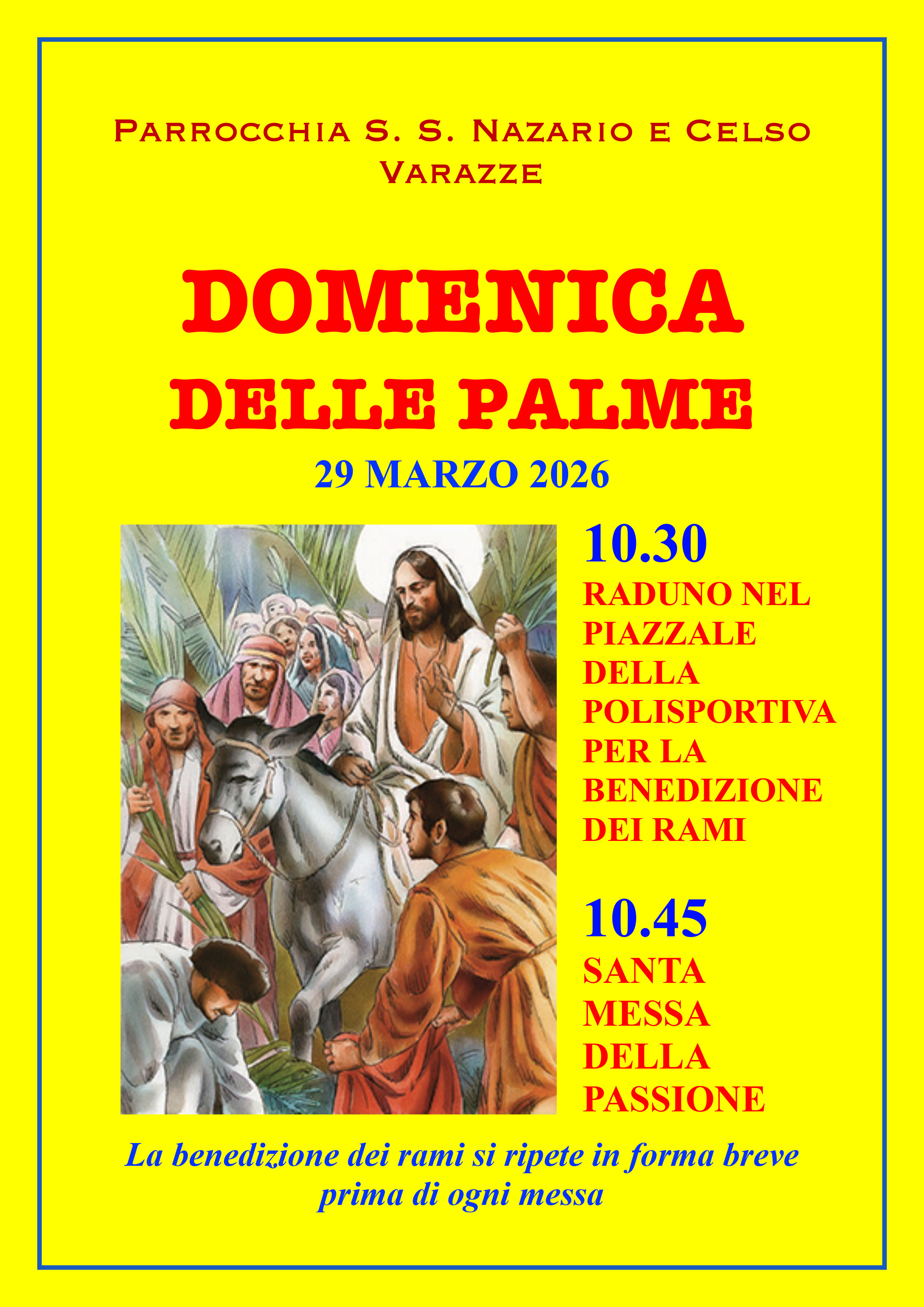 Locandina Domenica delle Palme Varazze 2026